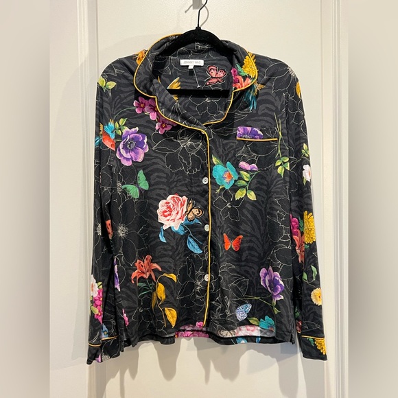 Johnny Was Butterfly Hummingbird Pajama Set Size M - Picture 5 of 12